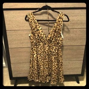 Leopard and polka dot dress